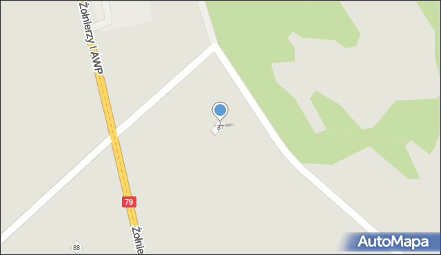 Magnuszew, Żołnierzy I AWP, 87, mapa Magnuszew