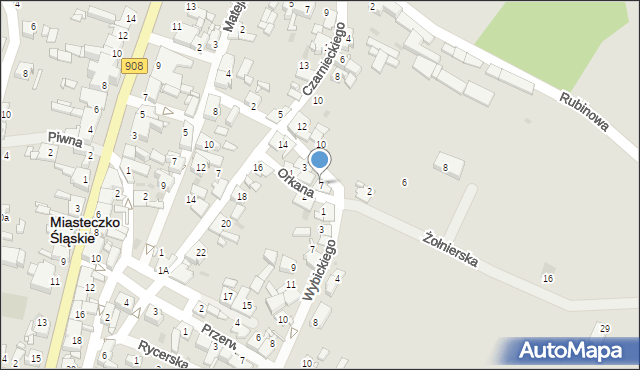 Miasteczko Śląskie, Żołnierska, 7, mapa Miasteczko Śląskie