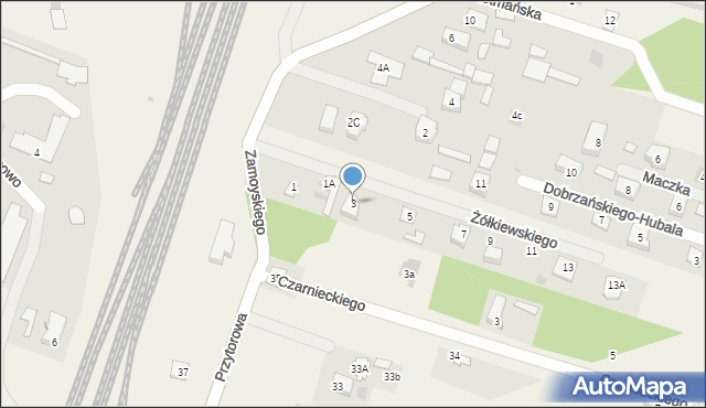 Mogowo, Żółkiewskiego Stefana, 3, mapa Mogowo