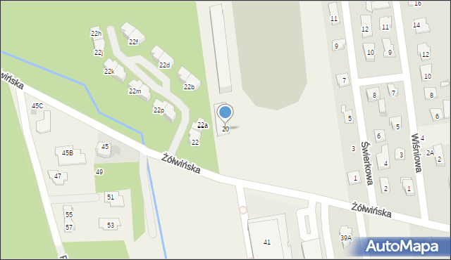 Nadarzyn, Żółwińska, 20, mapa Nadarzyn