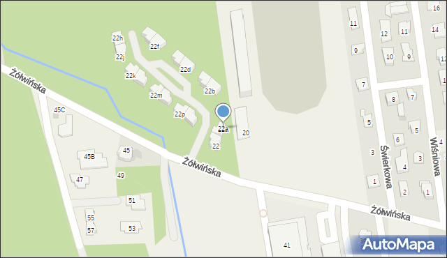 Nadarzyn, Żółwińska, 22a, mapa Nadarzyn