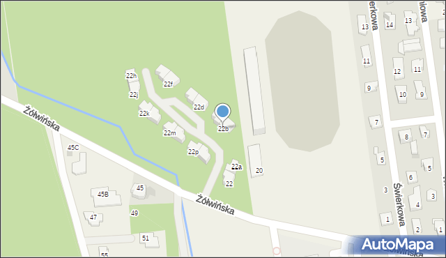 Nadarzyn, Żółwińska, 22b, mapa Nadarzyn