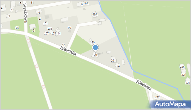 Nadarzyn, Żółwińska, 28, mapa Nadarzyn