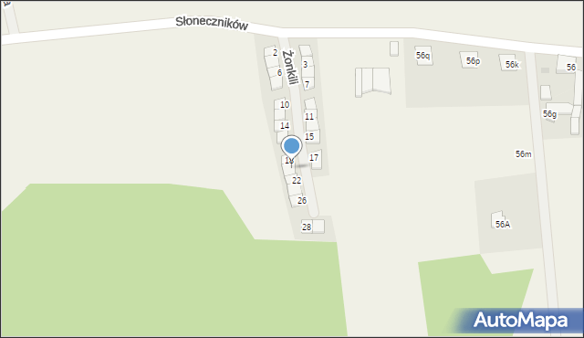 Nowe Bielice, Żonkili, 20, mapa Nowe Bielice