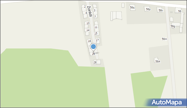 Nowe Bielice, Żonkili, 26, mapa Nowe Bielice