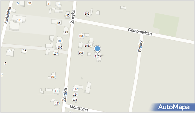 Orzesze, Żorska, 110a, mapa Orzesze
