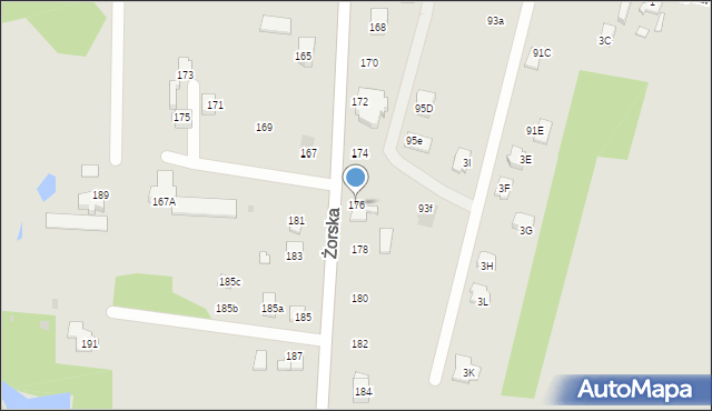 Orzesze, Żorska, 176, mapa Orzesze