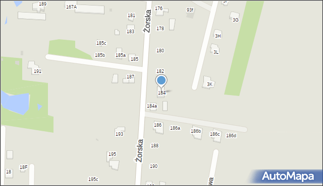 Orzesze, Żorska, 184, mapa Orzesze