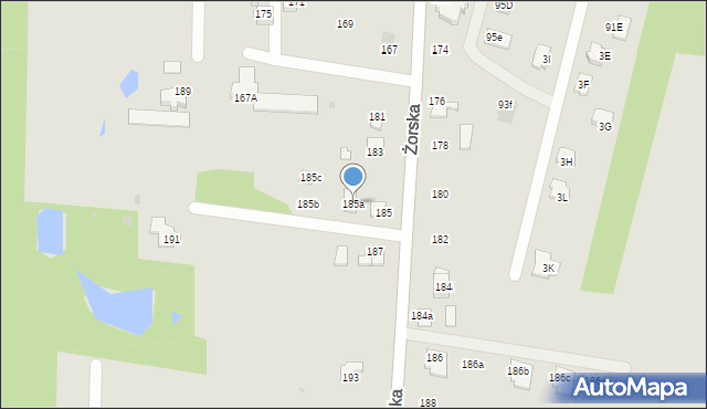 Orzesze, Żorska, 185a, mapa Orzesze