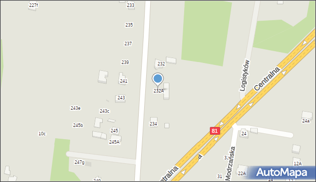 Orzesze, Żorska, 232A, mapa Orzesze