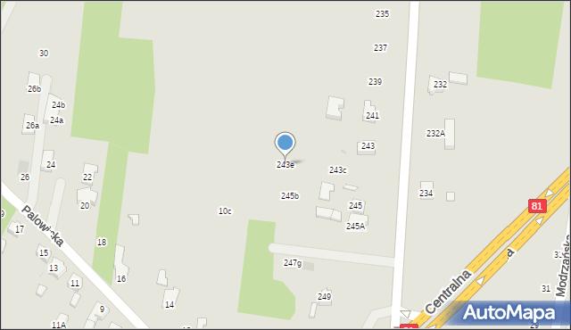 Orzesze, Żorska, 243e, mapa Orzesze