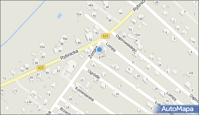 Orzesze, Żorska, 4, mapa Orzesze