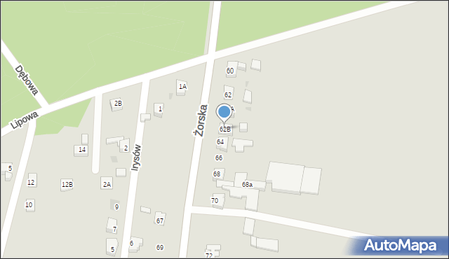 Orzesze, Żorska, 62B, mapa Orzesze