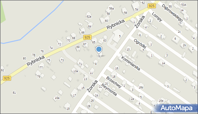 Orzesze, Żorska, 7, mapa Orzesze