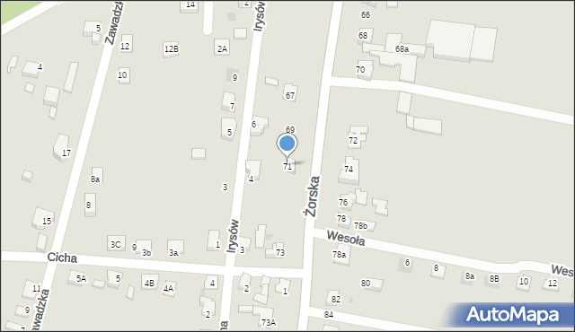 Orzesze, Żorska, 71, mapa Orzesze