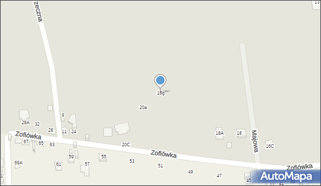 Ostrowiec Świętokrzyski, Zofiówka, 18g, mapa Ostrowiec Świętokrzyski