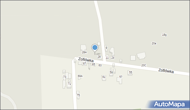 Ostrowiec Świętokrzyski, Zofiówka, 30, mapa Ostrowiec Świętokrzyski