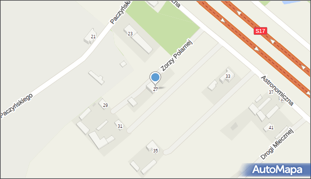 Ostrowik, Zorzy Polarnej, 3, mapa Ostrowik