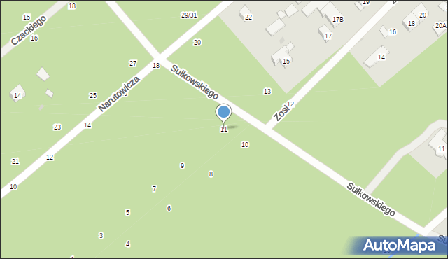 Otwock, Zosi, 11, mapa Otwock