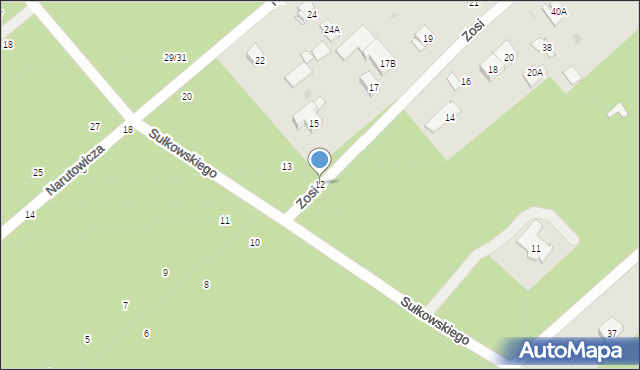 Otwock, Zosi, 12, mapa Otwock