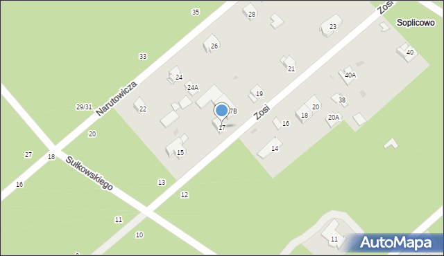 Otwock, Zosi, 17, mapa Otwock