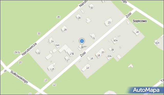 Otwock, Zosi, 19, mapa Otwock