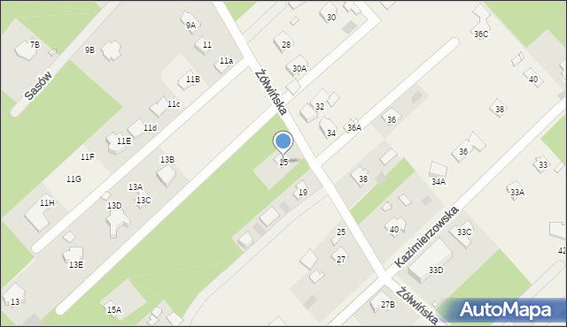 Owczarnia, Żółwińska, 15, mapa Owczarnia