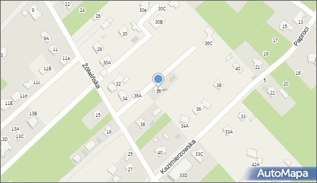 Owczarnia, Żółwińska, 36, mapa Owczarnia