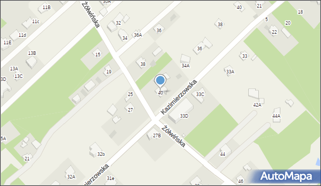 Owczarnia, Żółwińska, 40, mapa Owczarnia