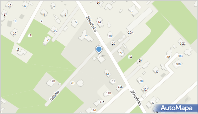 Owczarnia, Żółwińska, 9, mapa Owczarnia