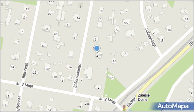 Piaseczno, Żółkiewskiego, 4, mapa Piaseczno