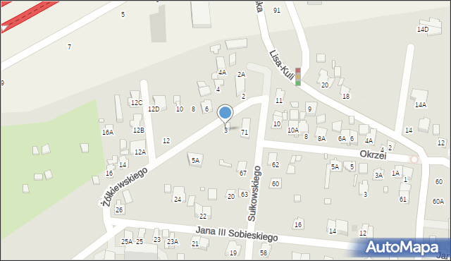 Piastów, Żółkiewskiego Stanisława, hetm., 3, mapa Piastów