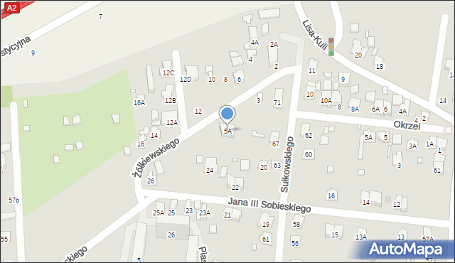 Piastów, Żółkiewskiego Stanisława, hetm., 5A, mapa Piastów