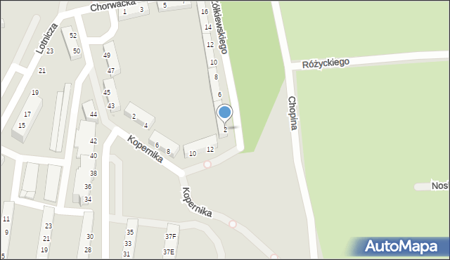 Piła, Żółkiewskiego Stanisława, hetm., 2, mapa Piły