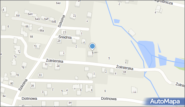 Pisarzowice, Żołnierska, 3, mapa Pisarzowice