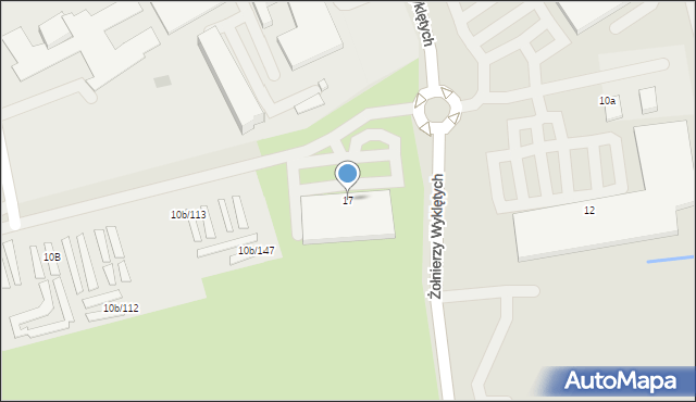 Płońsk, Żołnierzy Wyklętych, 17, mapa Płońsk