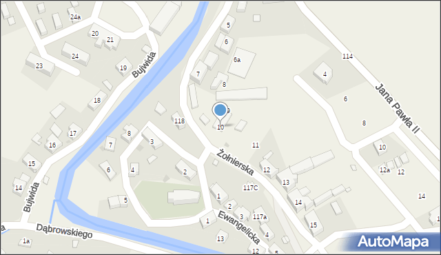 Podgórzyn, Żołnierska, 10, mapa Podgórzyn