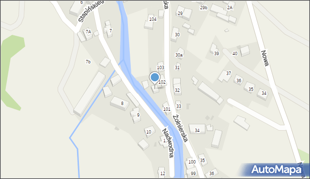 Podgórzyn, Żołnierska, 102A, mapa Podgórzyn