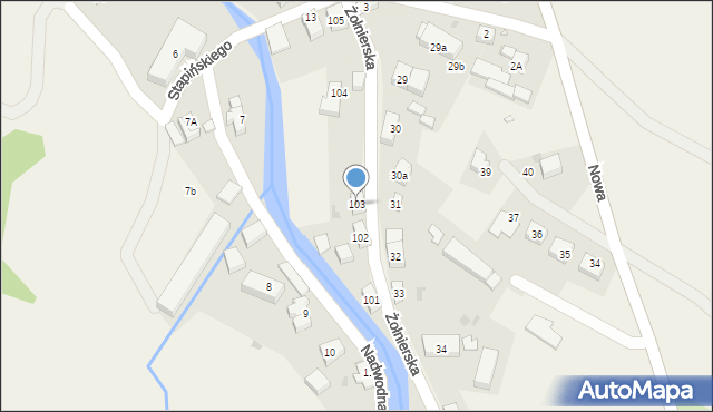 Podgórzyn, Żołnierska, 103, mapa Podgórzyn