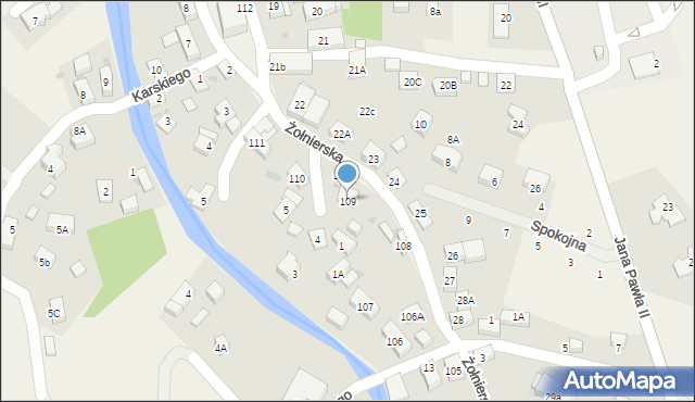 Podgórzyn, Żołnierska, 109, mapa Podgórzyn