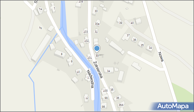 Podgórzyn, Żołnierska, 33, mapa Podgórzyn