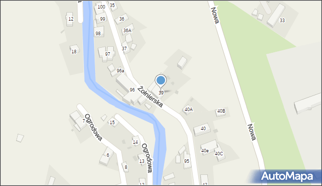 Podgórzyn, Żołnierska, 39, mapa Podgórzyn