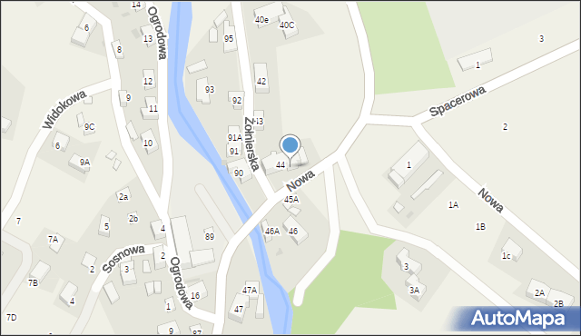 Podgórzyn, Żołnierska, 44A, mapa Podgórzyn