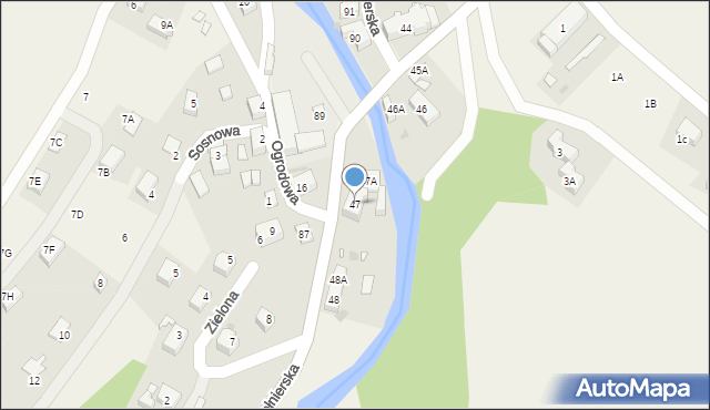 Podgórzyn, Żołnierska, 47, mapa Podgórzyn