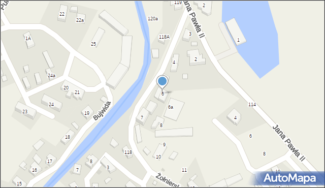 Podgórzyn, Żołnierska, 6, mapa Podgórzyn