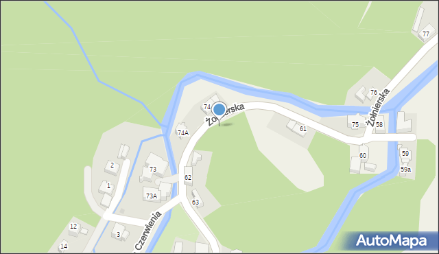 Podgórzyn, Żołnierska, 61a, mapa Podgórzyn