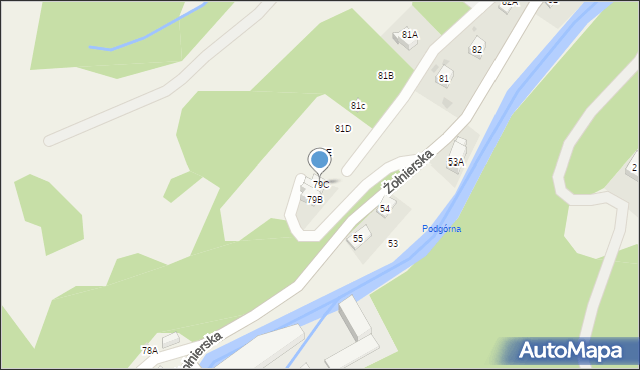Podgórzyn, Żołnierska, 79C, mapa Podgórzyn