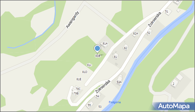 Podgórzyn, Żołnierska, 81B, mapa Podgórzyn