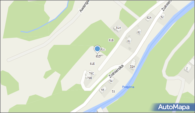 Podgórzyn, Żołnierska, 81D, mapa Podgórzyn