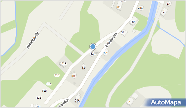 Podgórzyn, Żołnierska, 82A, mapa Podgórzyn